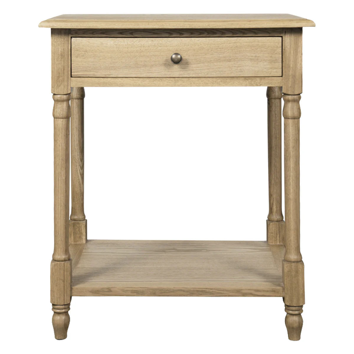 French Provincial Classic Bedside Lamp Table with One Drawer - Image 24