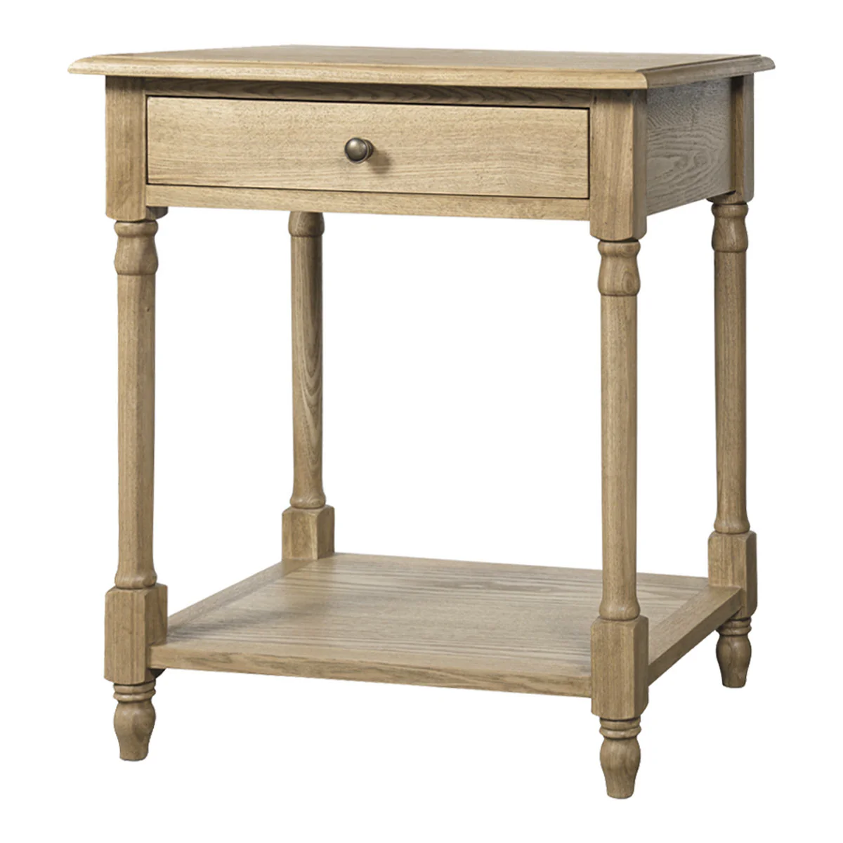 French Provincial Classic Bedside Lamp Table with One Drawer - Image 26