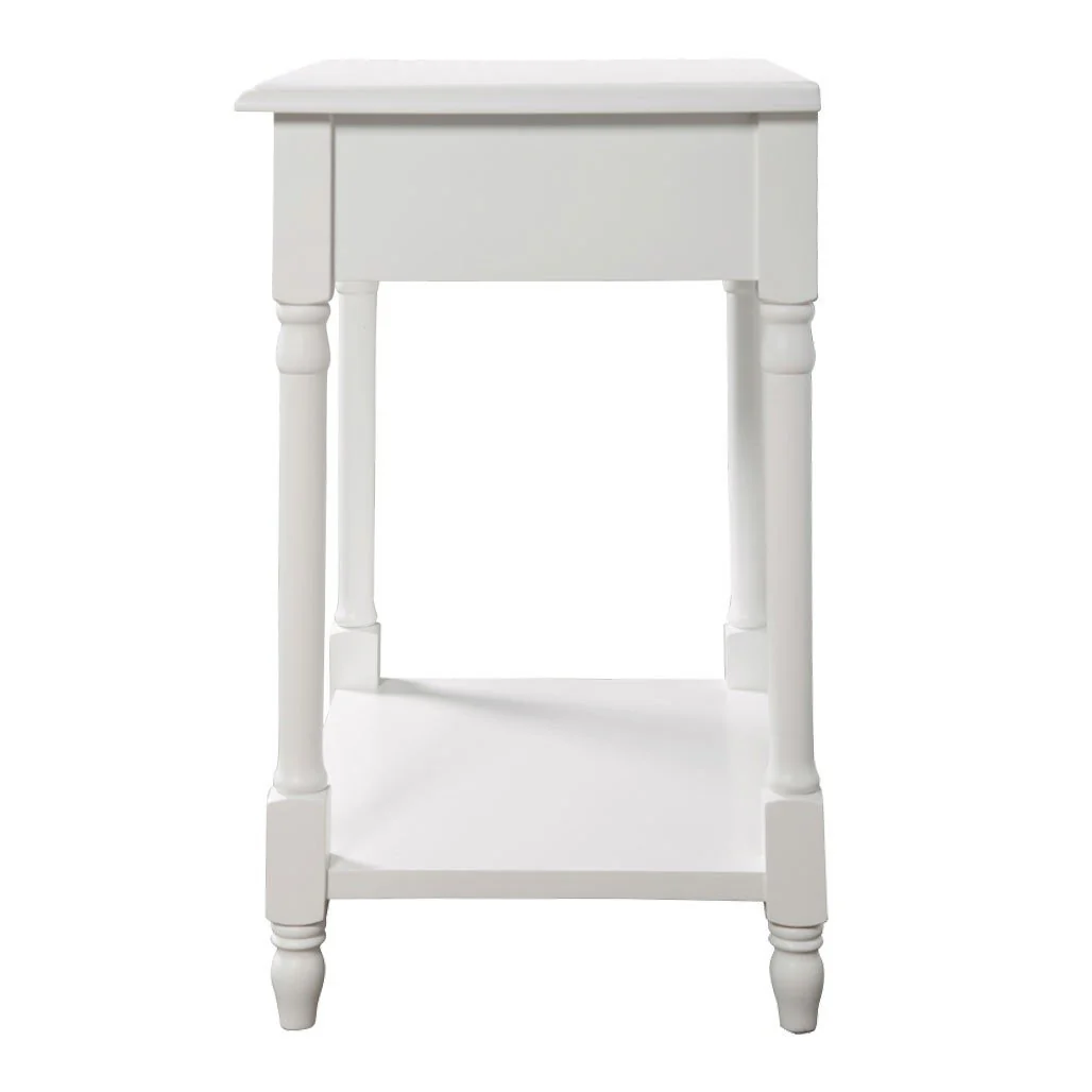 French Provincial Classic Bedside Lamp Table with One Drawer - Image 5