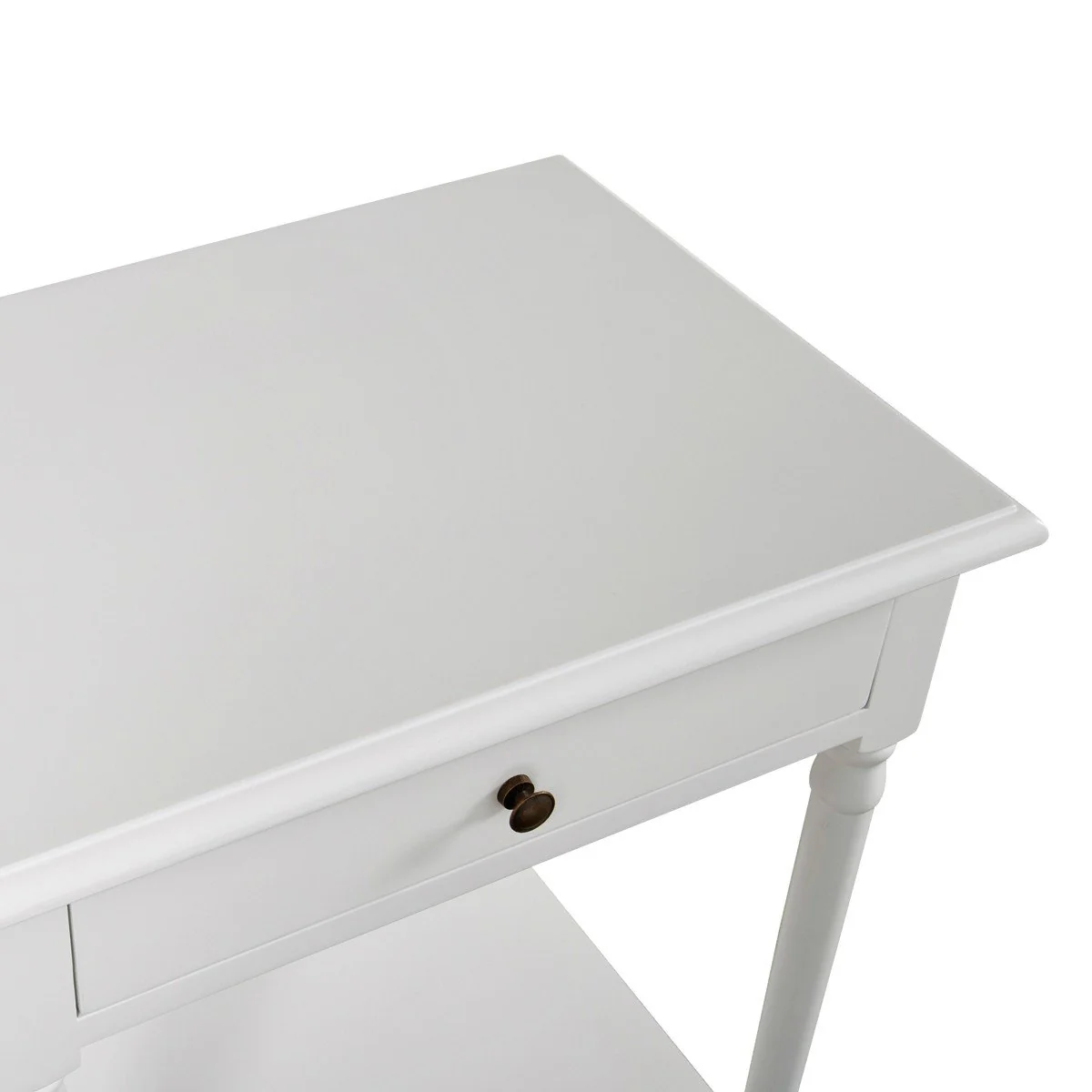 French Provincial Classic Bedside Lamp Table with One Drawer - Image 9