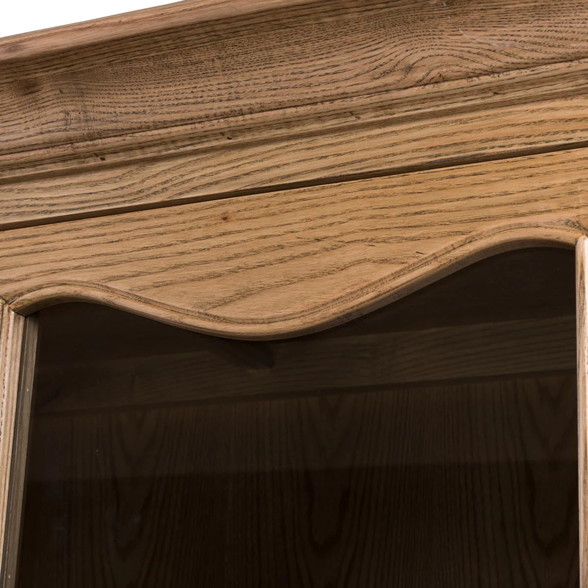 French Provincial Display Cabinet & Bookcase Natural Ash/ Modular Design - Image 12