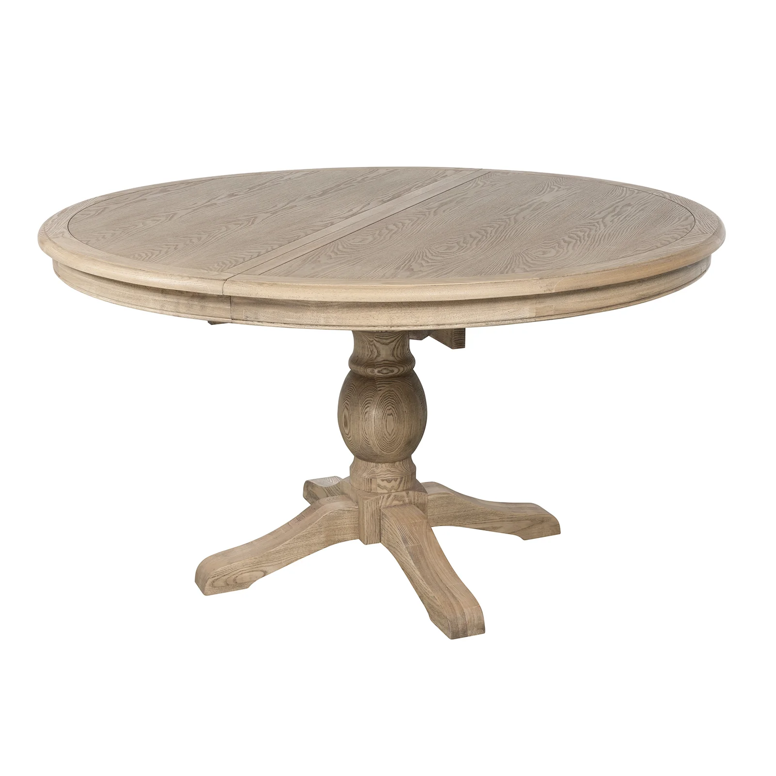 French Provincial Farmhouse 140-180cm Pedestal Extendable Round Dining Table Elm wood - Image 5