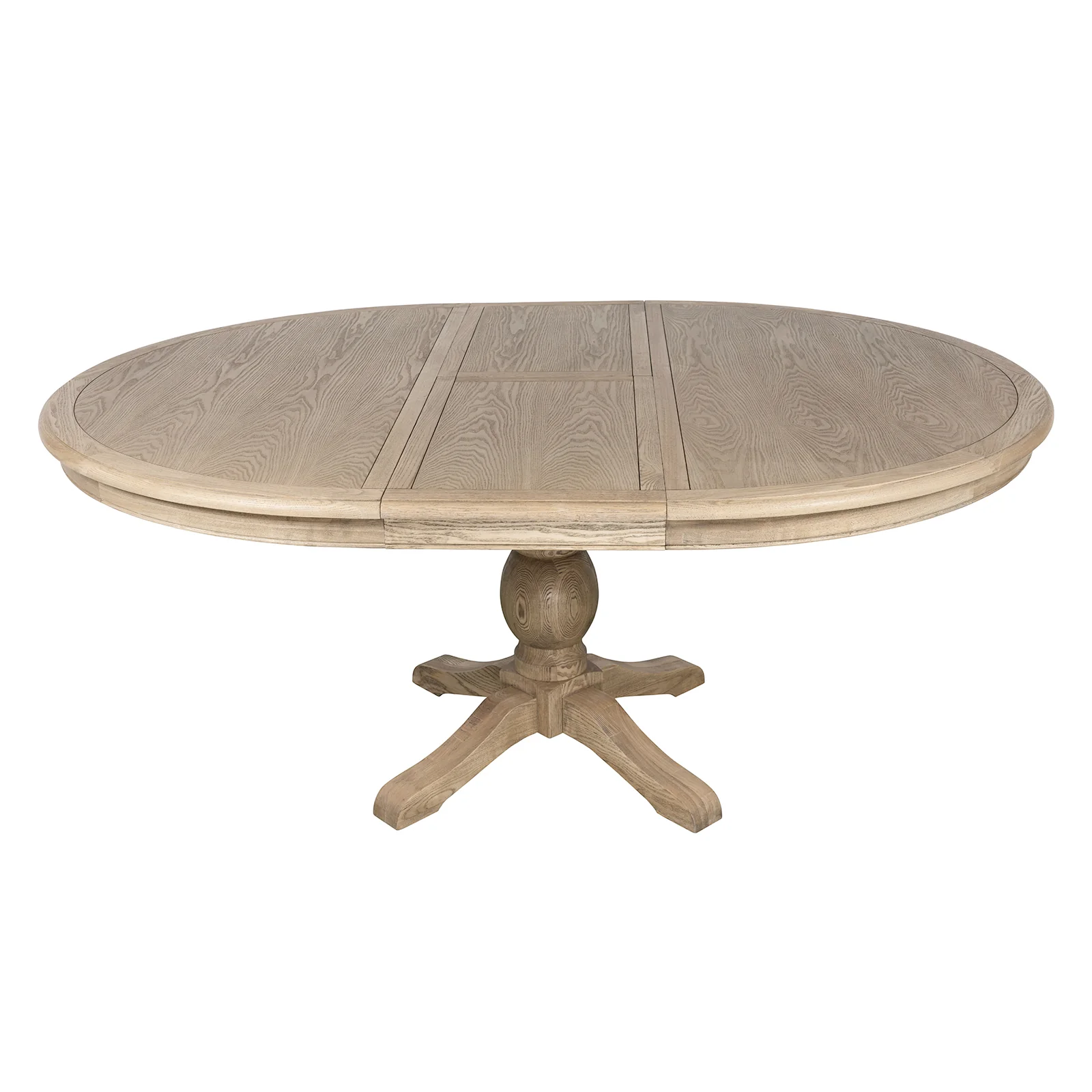 French Provincial Farmhouse 140-180cm Pedestal Extendable Round Dining Table Elm wood - Image 7
