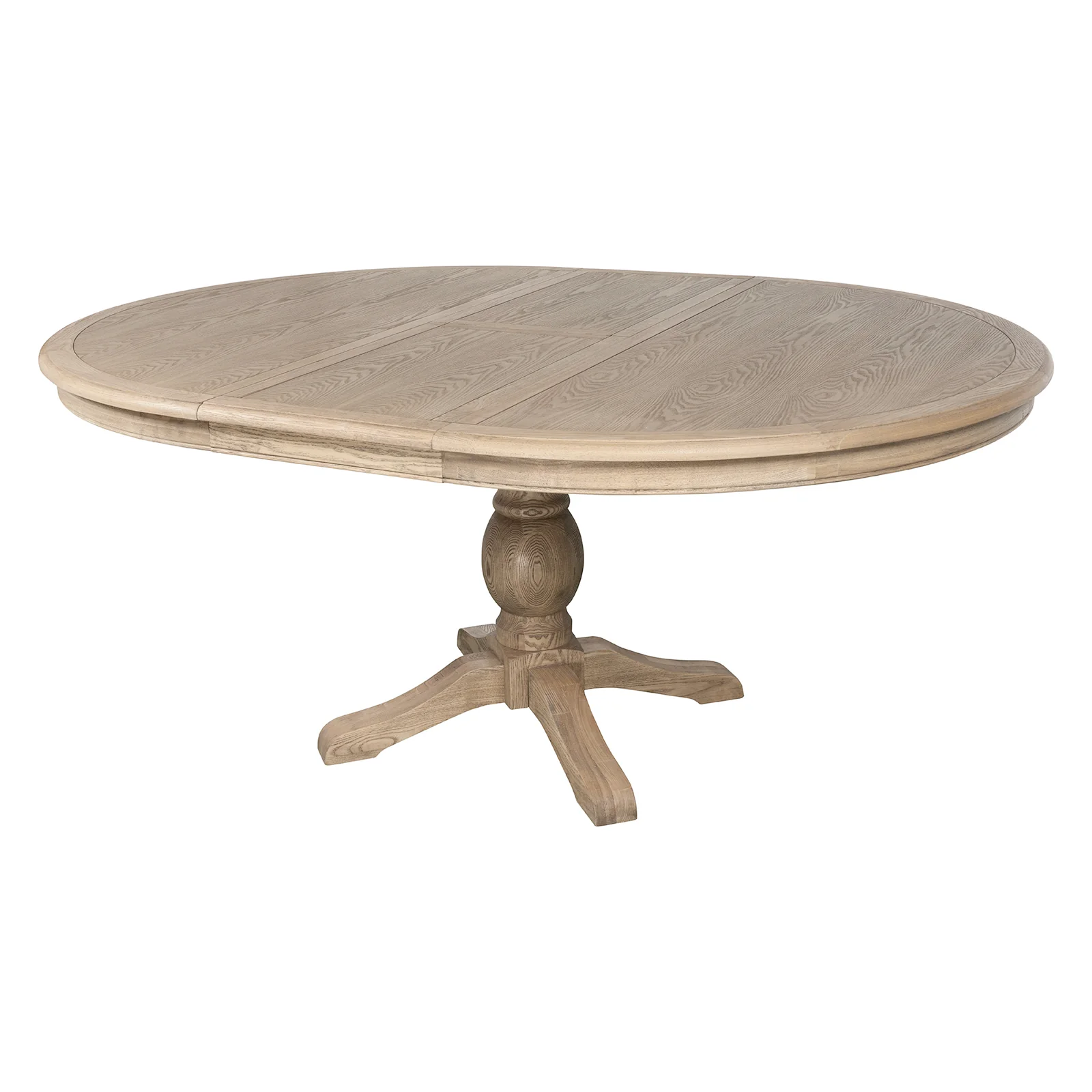 French Provincial Farmhouse 140-180cm Pedestal Extendable Round Dining Table Elm wood - Image 8