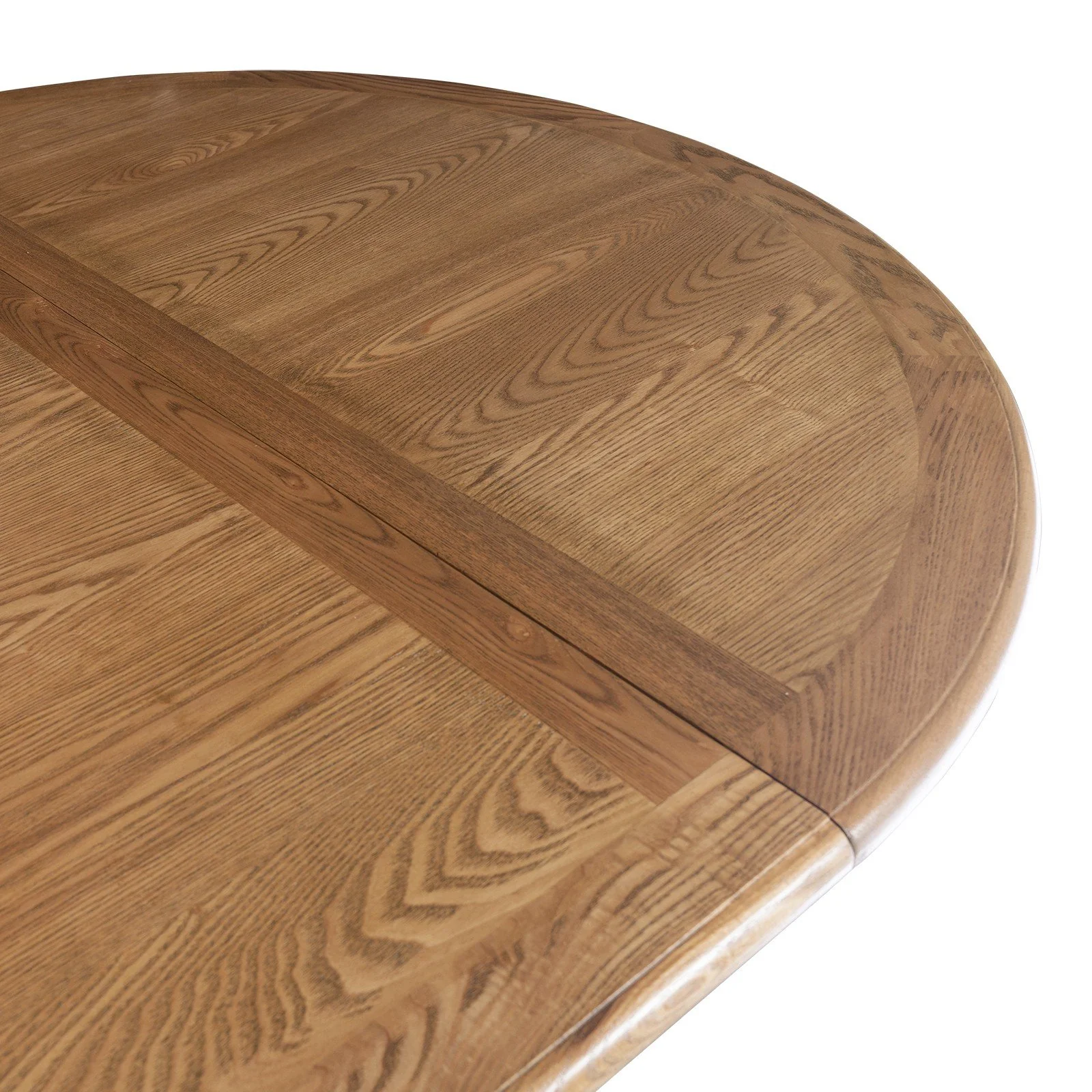 French Provincial Farmhouse Oak Extendable Round Pedestal Dining Table - Image 13