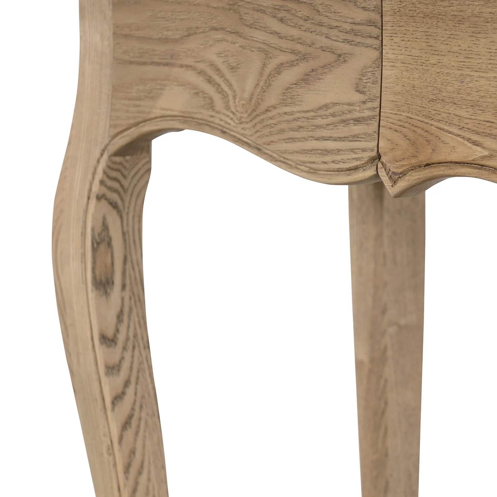 French Provincial Console Hall Table in Natural Oak - Image 10