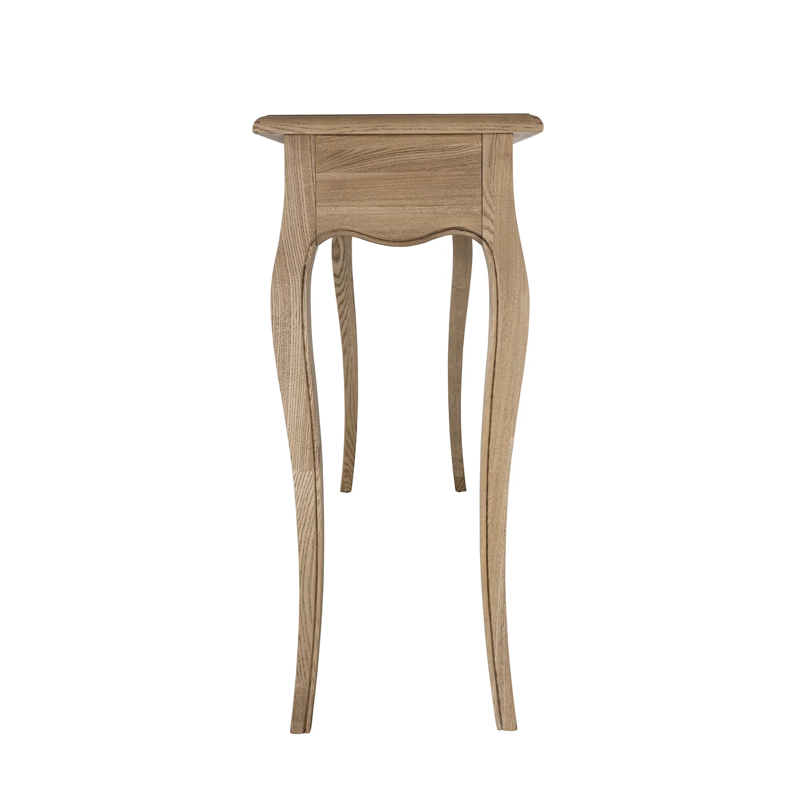 French Provincial Console Hall Table in Natural Oak - Image 5