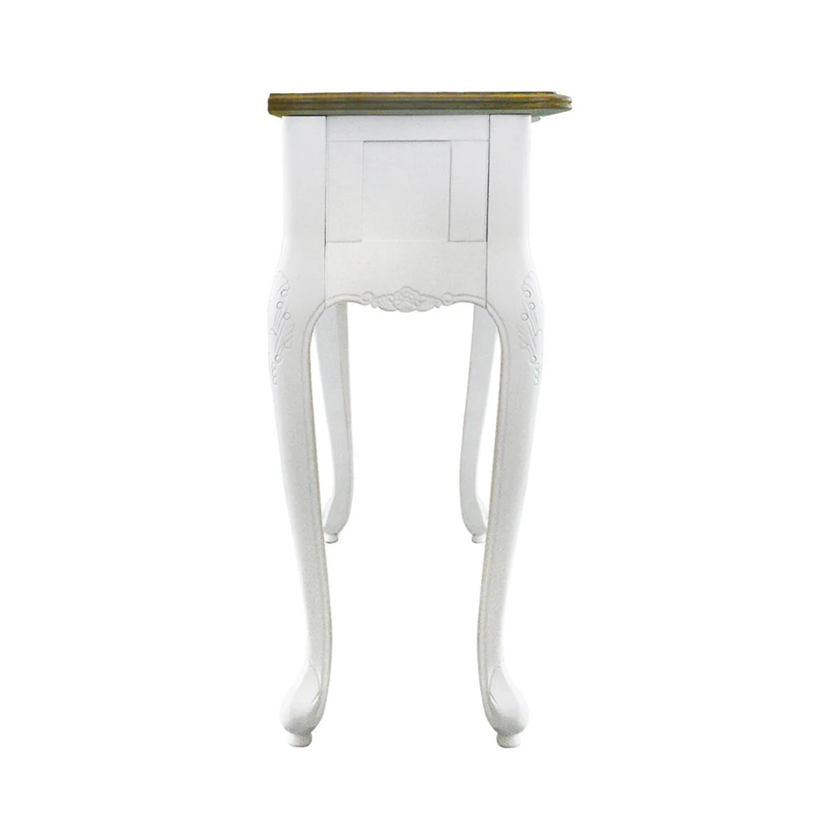 French Provincial Louis 2 Drawer Console Hall Table - Image 3