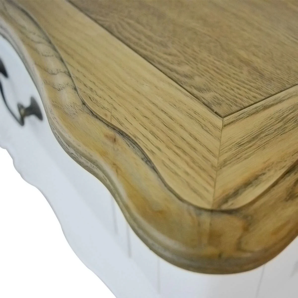 French Provincial Louis 2 Drawer Console Hall Table - Image 5