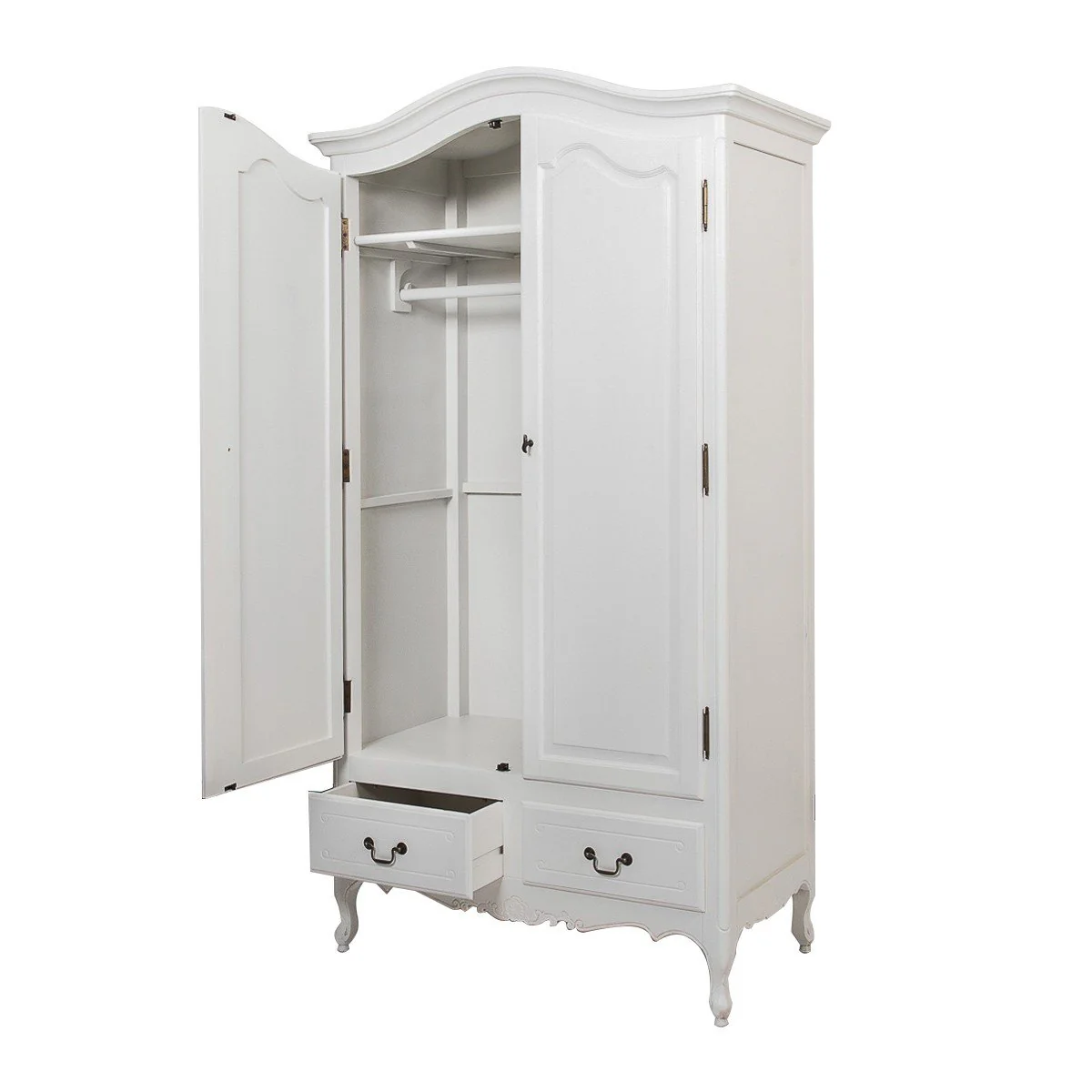 French Provincial Louis 2 Drawer Wardrobe - Image 6