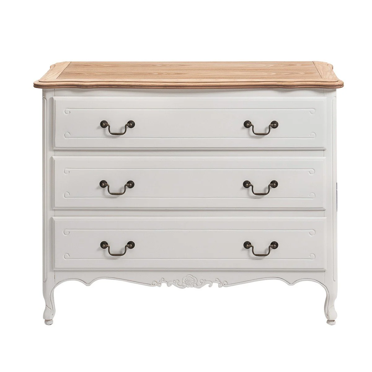 French Provincial Louis 3 Drawer Chest Cabinet - Image 3