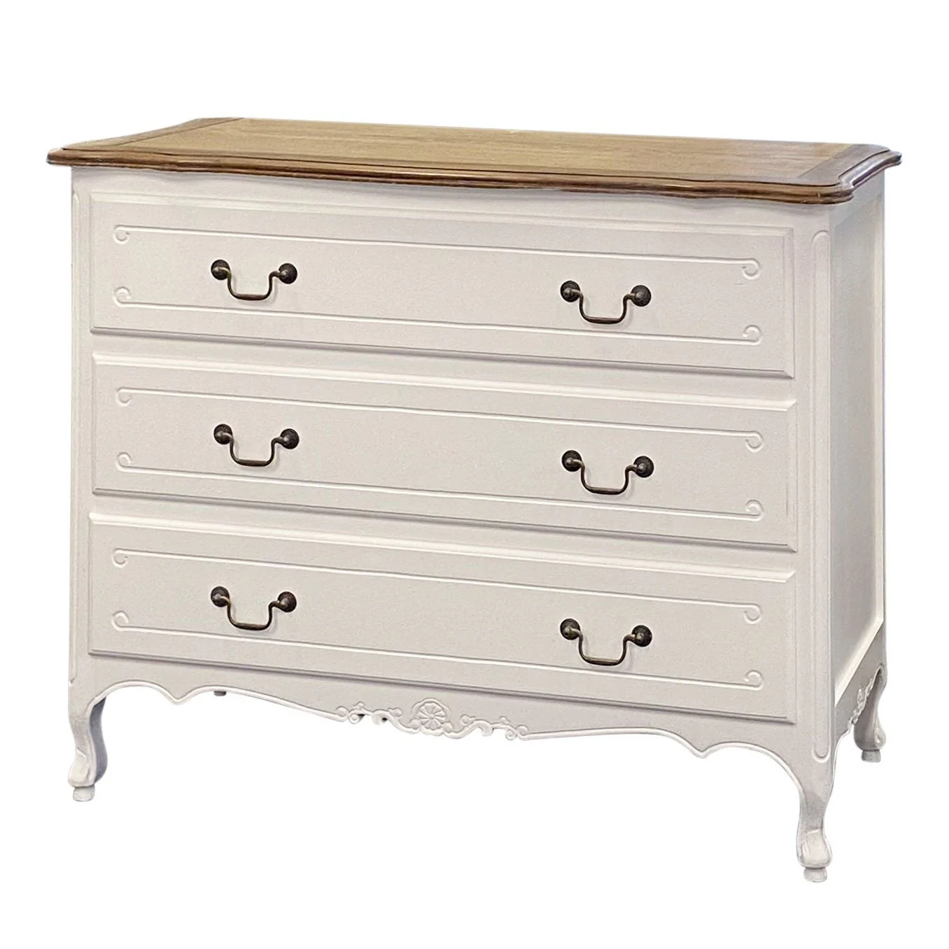 French Provincial Louis 3 Drawer Chest Cabinet - Image 4