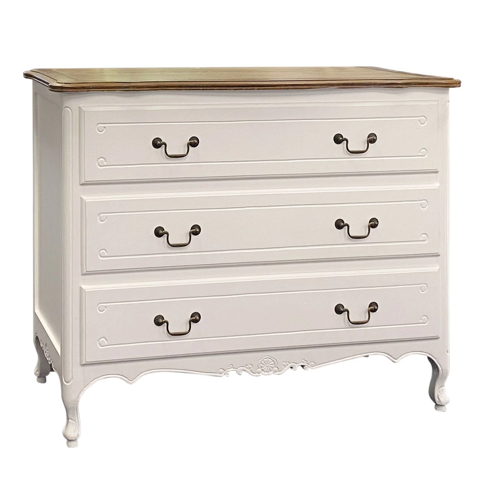 French Provincial Louis 3 Drawer Chest Cabinet - Image 5