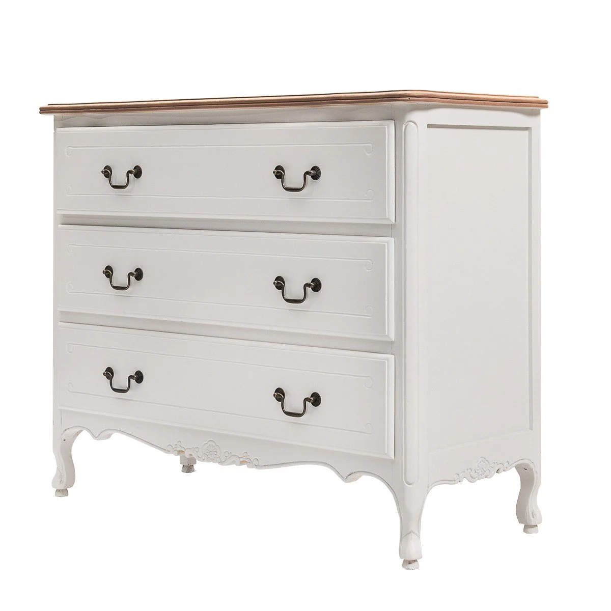 French Provincial Louis 3 Drawer Chest Cabinet - Image 7