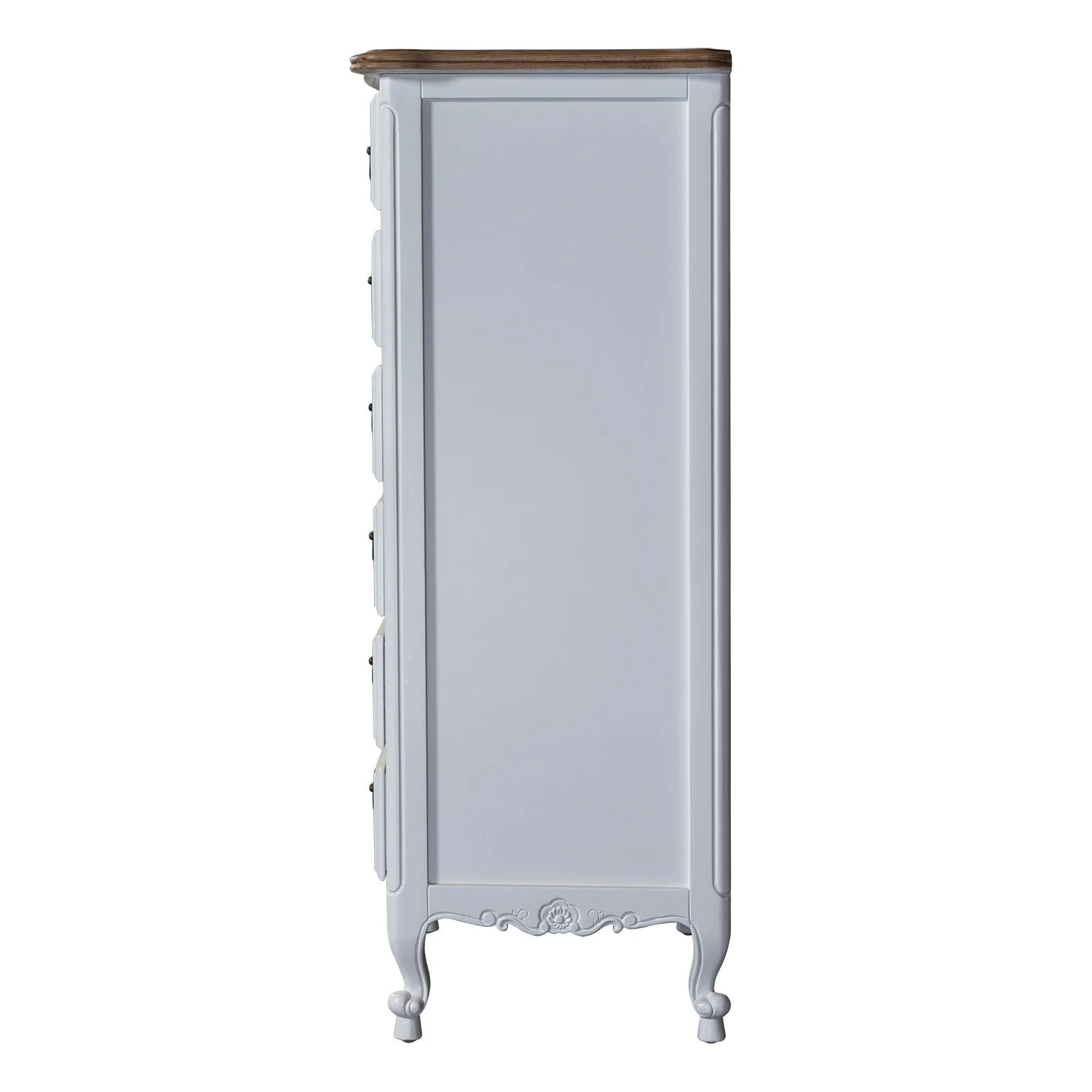 French Provincial Louis 6 Drawer Tallboy Cabinet - Image 4