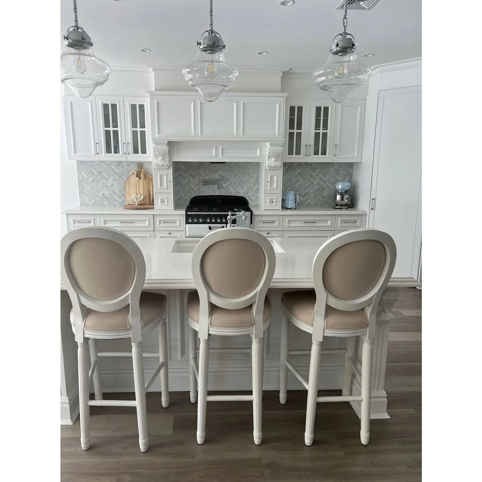 (Factory Second) French Provincial Louis Bar Stool - Image 12