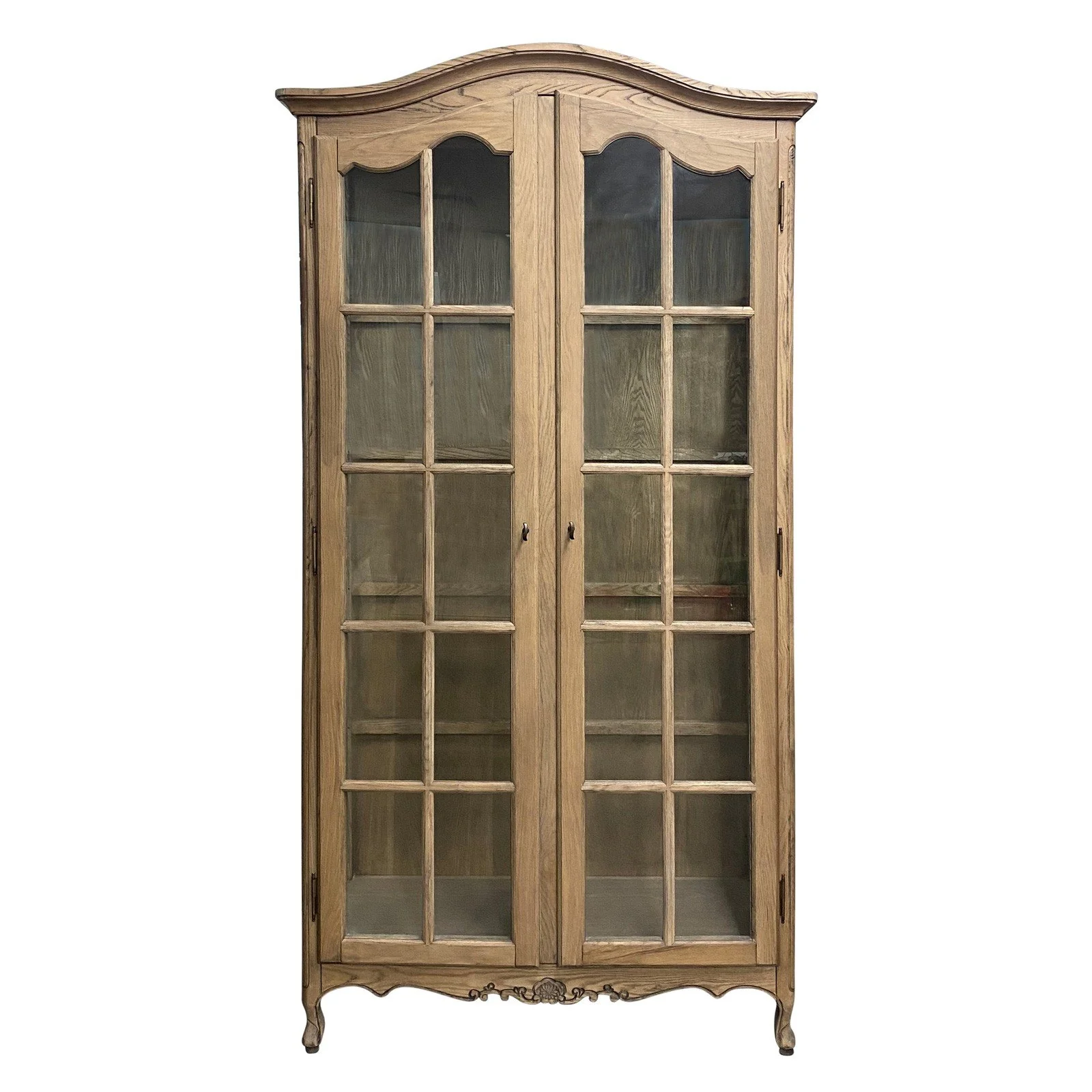 French Provincial Louis Classic Glass Display Cabinet Bookcase - Image 14