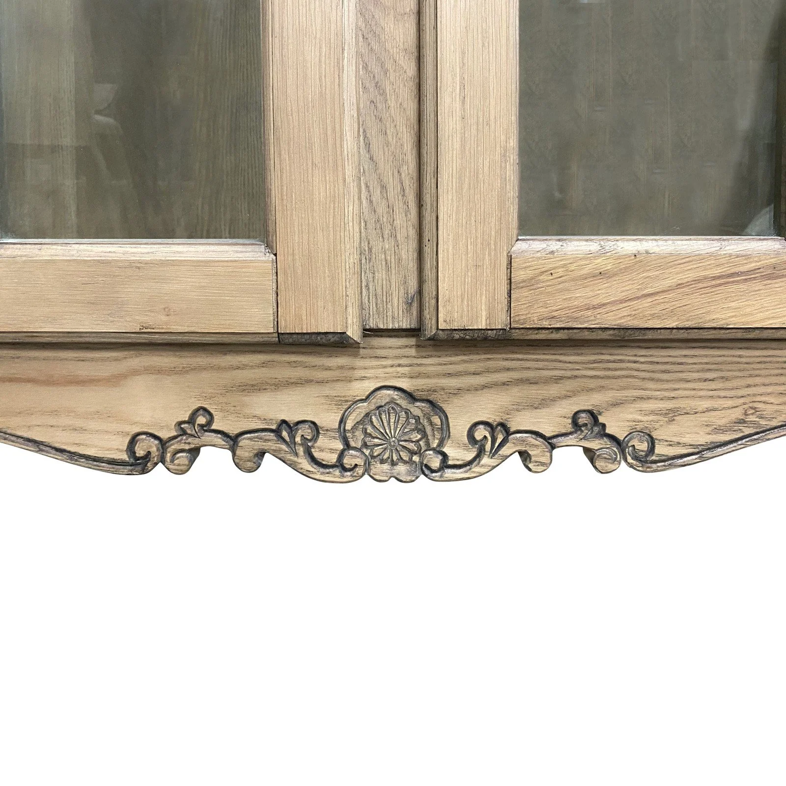 French Provincial Louis Classic Glass Display Cabinet Bookcase - Image 18