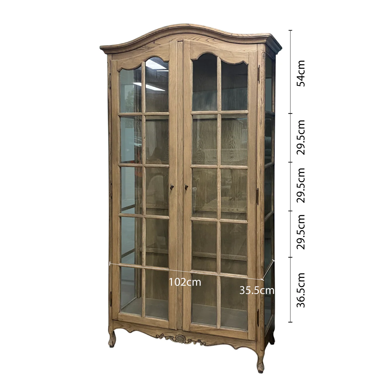French Provincial Louis Classic Glass Display Cabinet Bookcase - Image 25