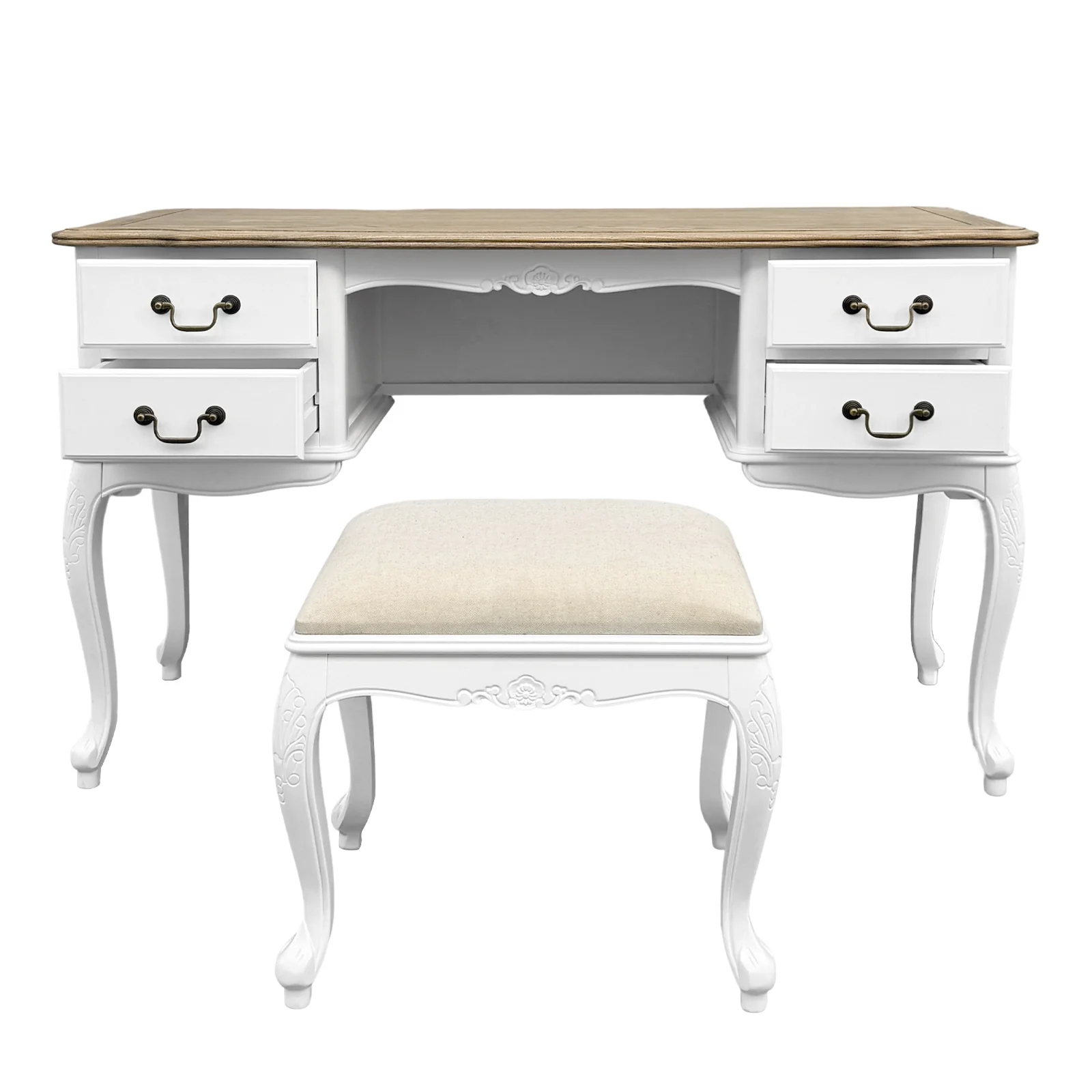 French Provincial Louis Dressing Table Set - Image 4