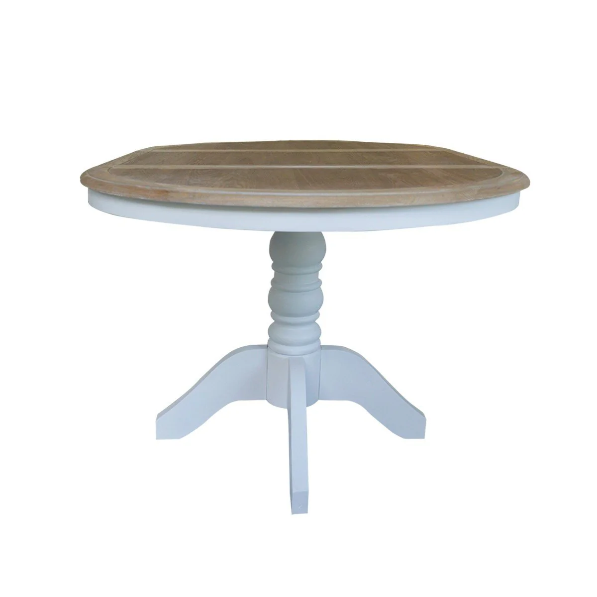 French Provincial Louis Extendable Round Dining Table - Image 4