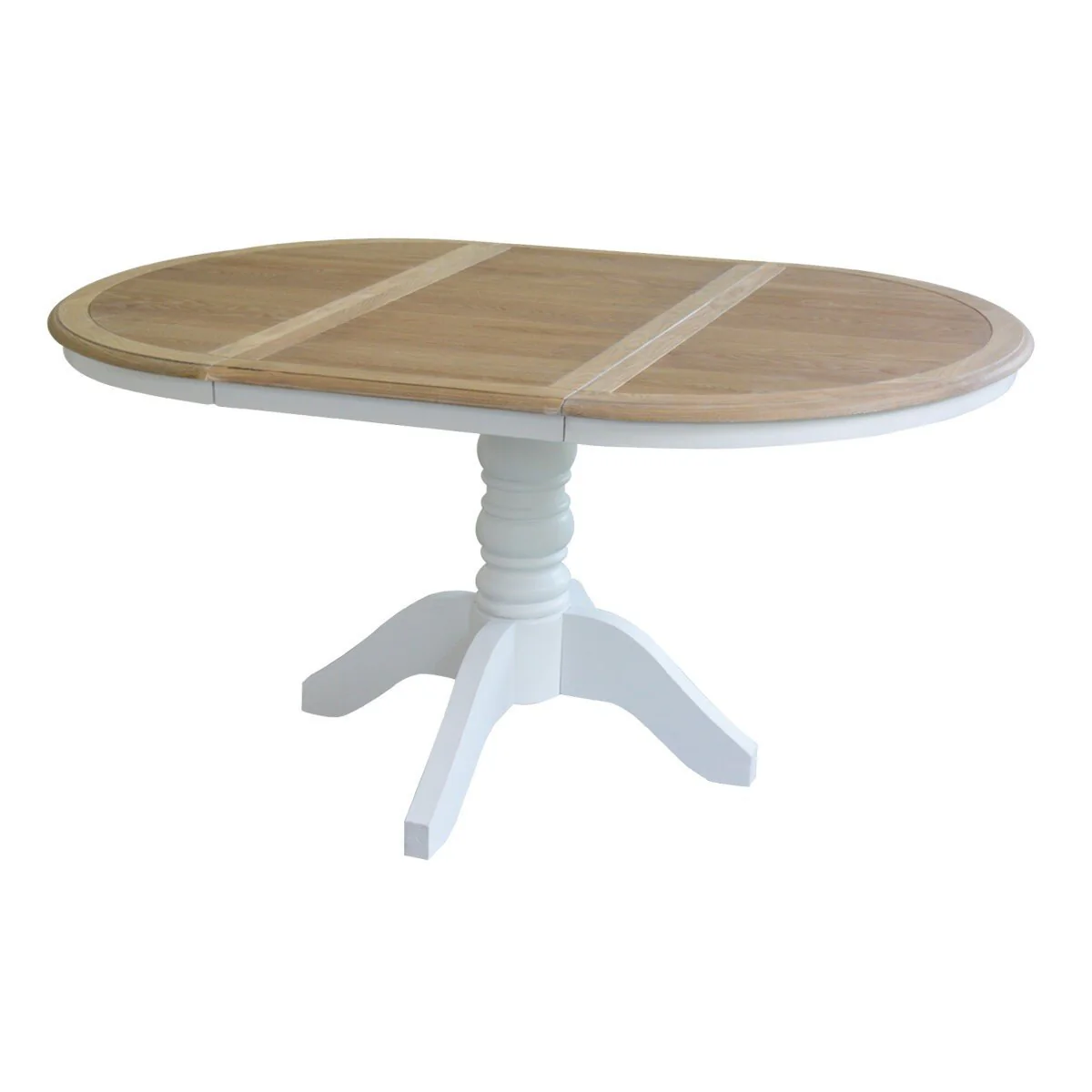 French Provincial Louis Extendable Round Dining Table - Image 5