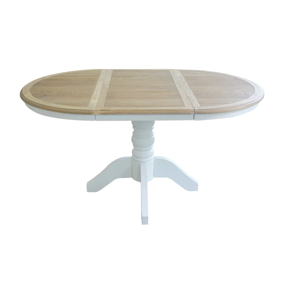 French Provincial Louis Extendable Round Dining Table - Image 6