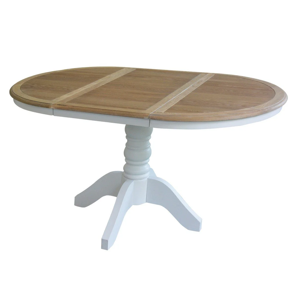 French Provincial Louis Extendable Round Dining Table - Image 8