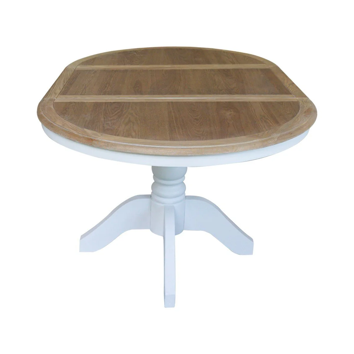 French Provincial Louis Extendable Round Dining Table - Image 9