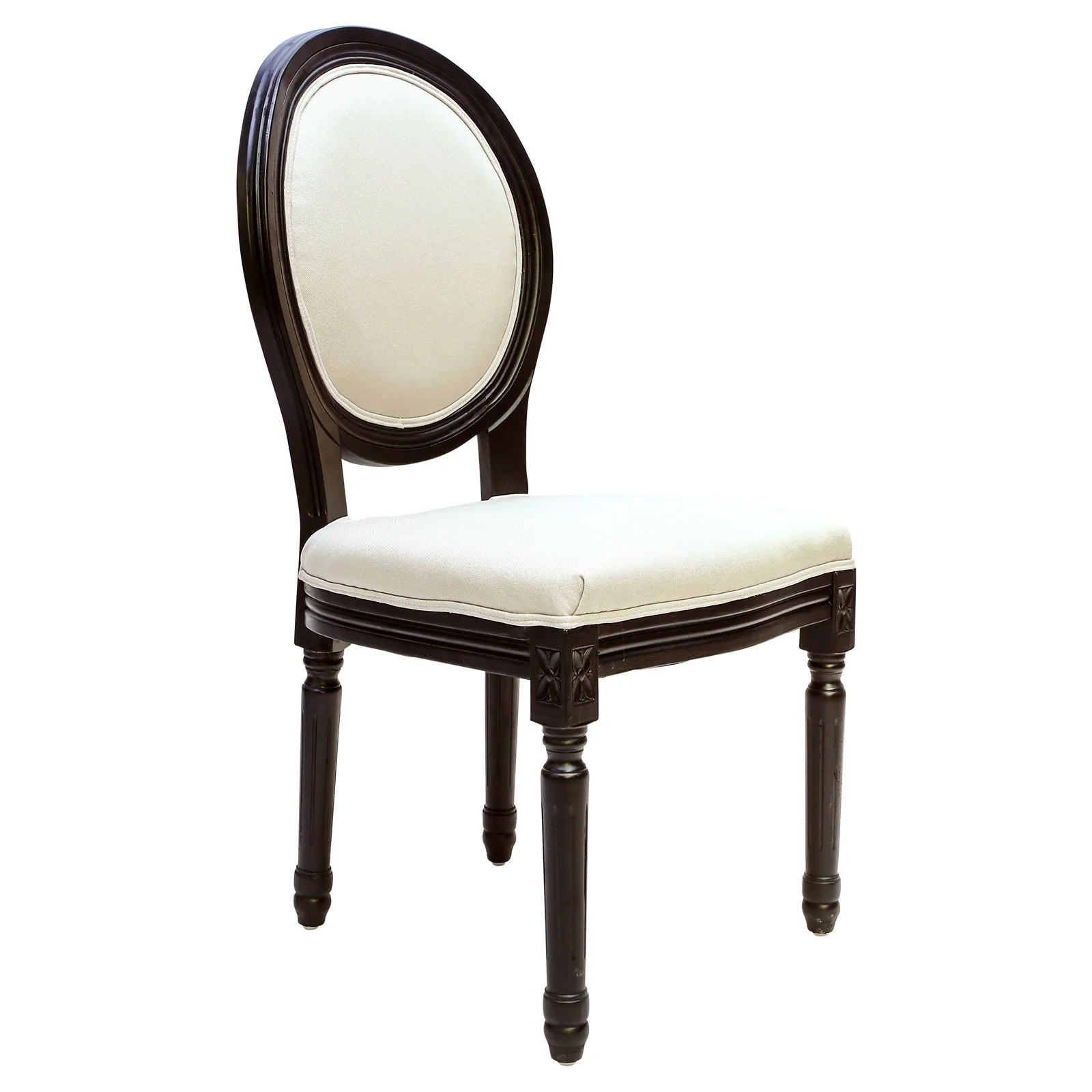 French Provincial Louis Set of 2 Upholstered Dining Chairs (Factory second stock) - Image 3