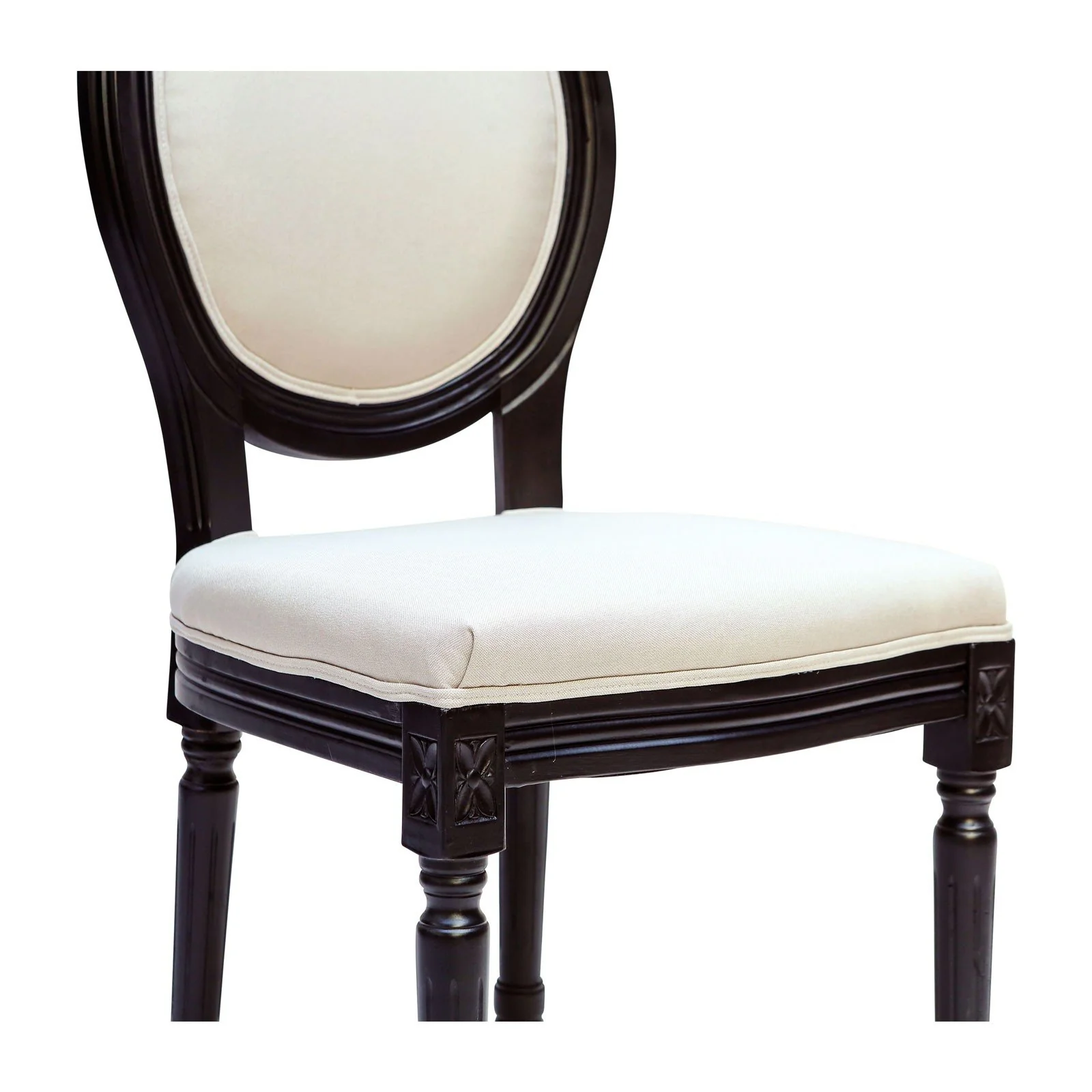 French Provincial Louis Set of 2 Upholstered Dining Chairs (Factory second stock) - Image 5