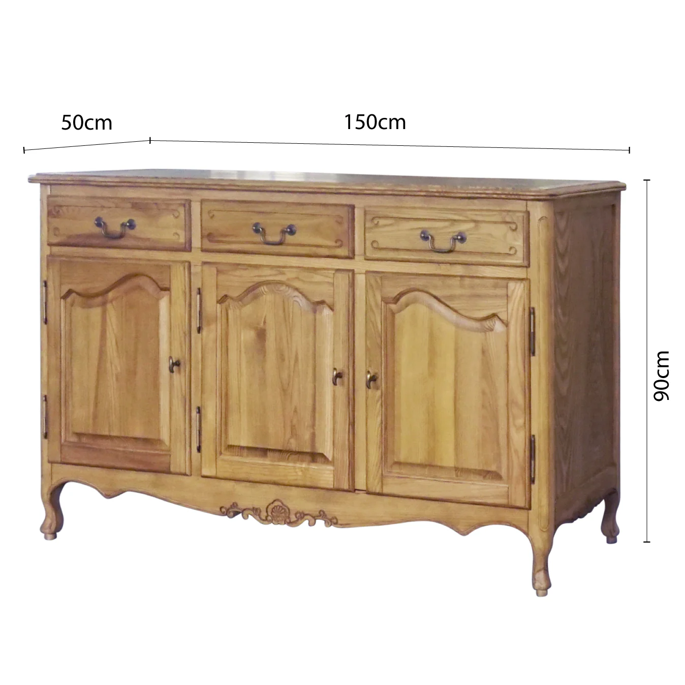 French Provincial Louis Vintage Buffet Cabinet - Image 14