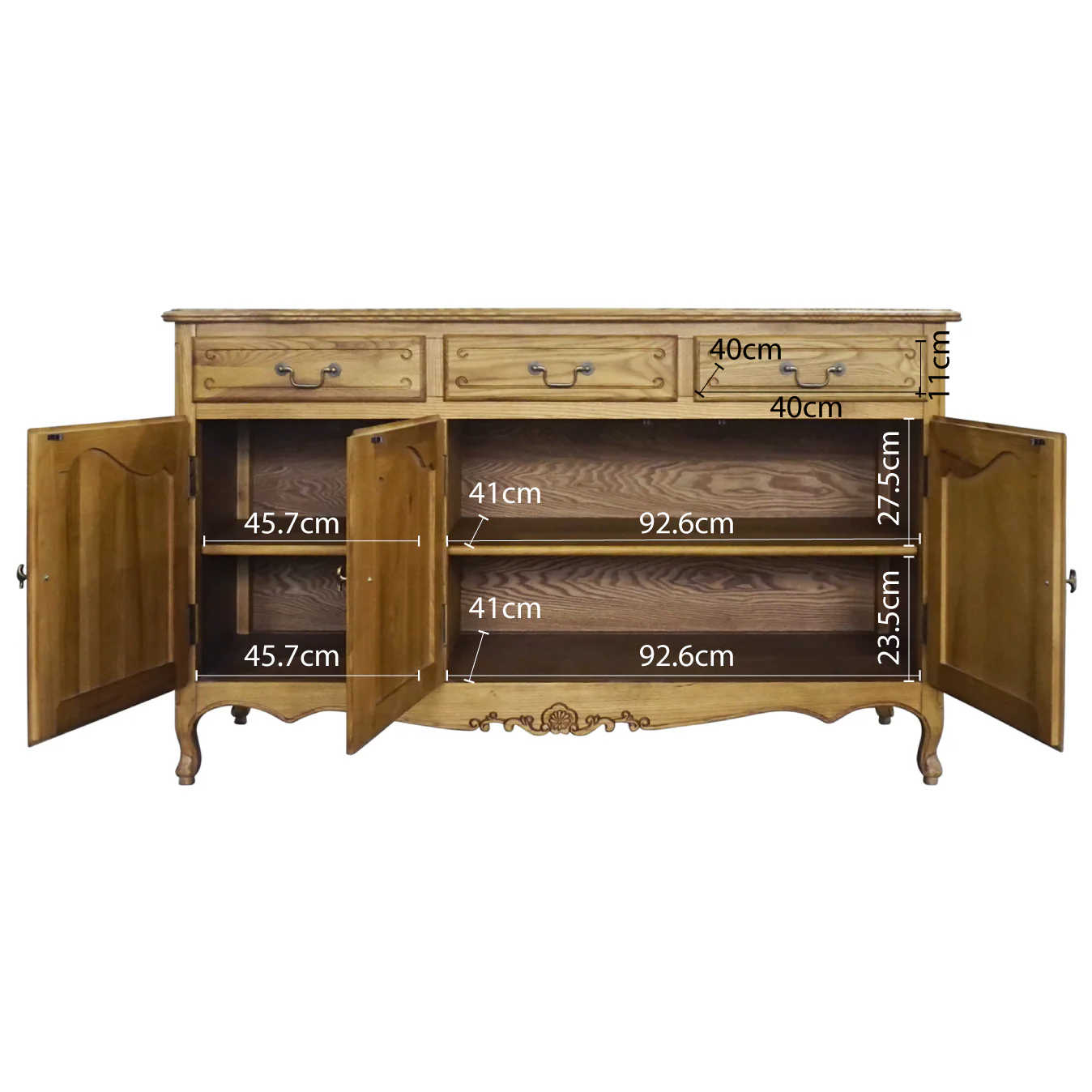 French Provincial Louis Vintage Buffet Cabinet - Image 15