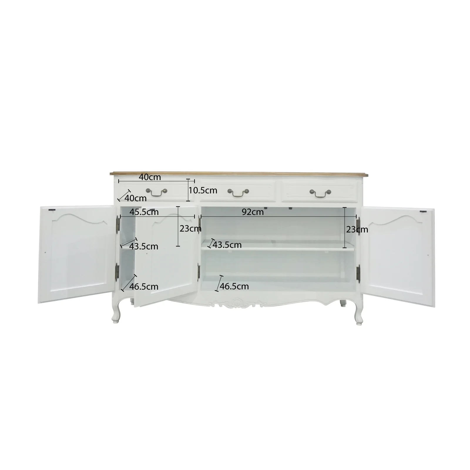 French Provincial Louis Vintage Buffet Cabinet - Image 28