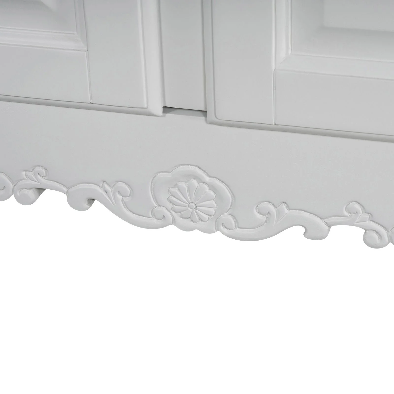 French Provincial Louis Vintage Glass Display Buffet and Hutch Cupboard Cabinet - Image 13