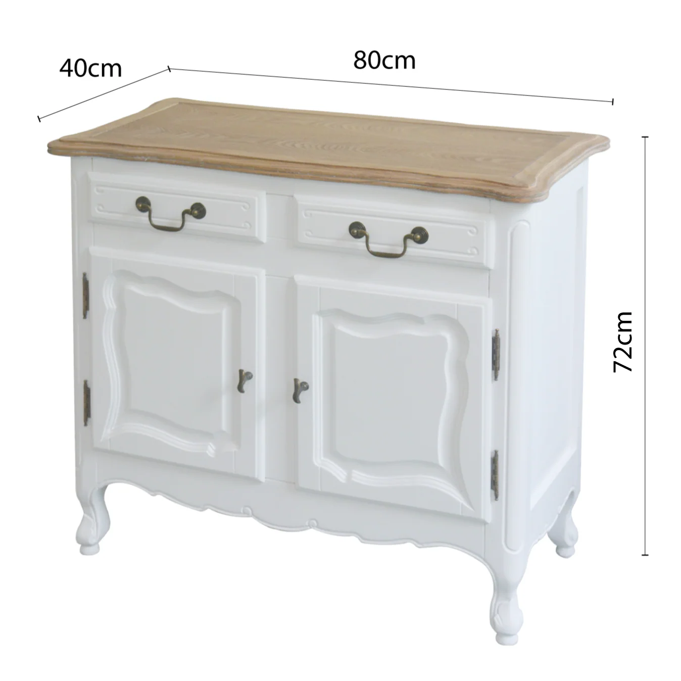 French Provincial Louis Vintage Small Buffet Cabinet - Image 14