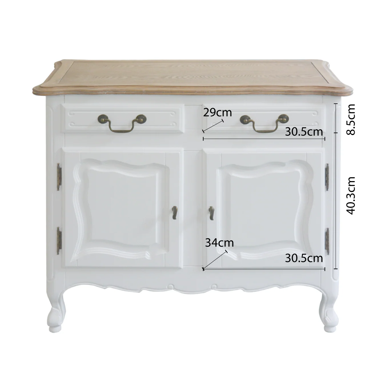 French Provincial Louis Vintage Small Buffet Cabinet - Image 15