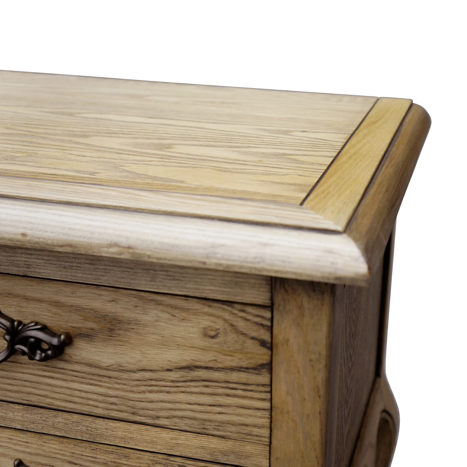 French Provincial Provence 2 Drawer Bedside Lamp Table - Image 6