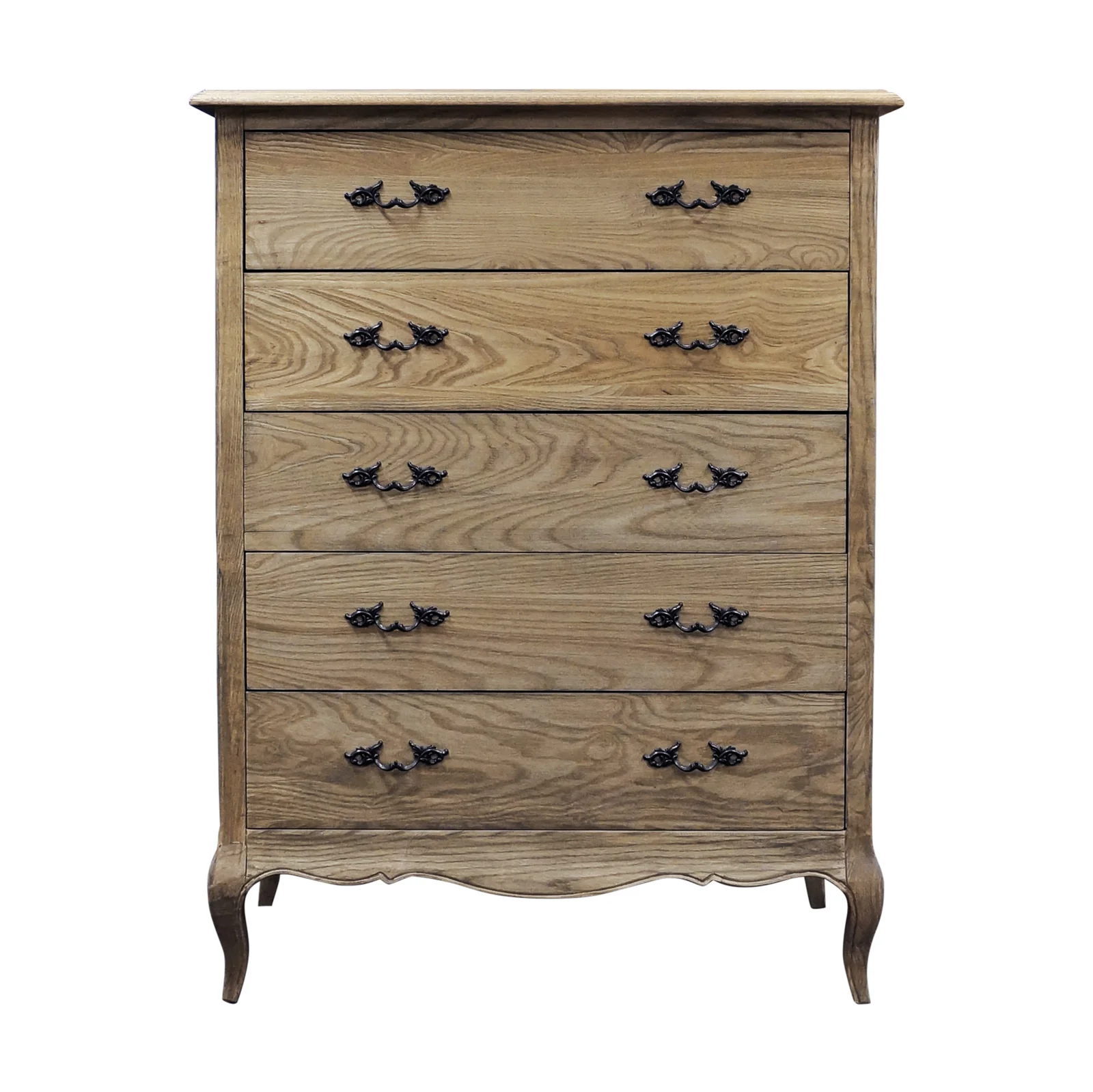 French Provincial Provence 5 Drawer Chest Tallboy Cabinet - Image 3
