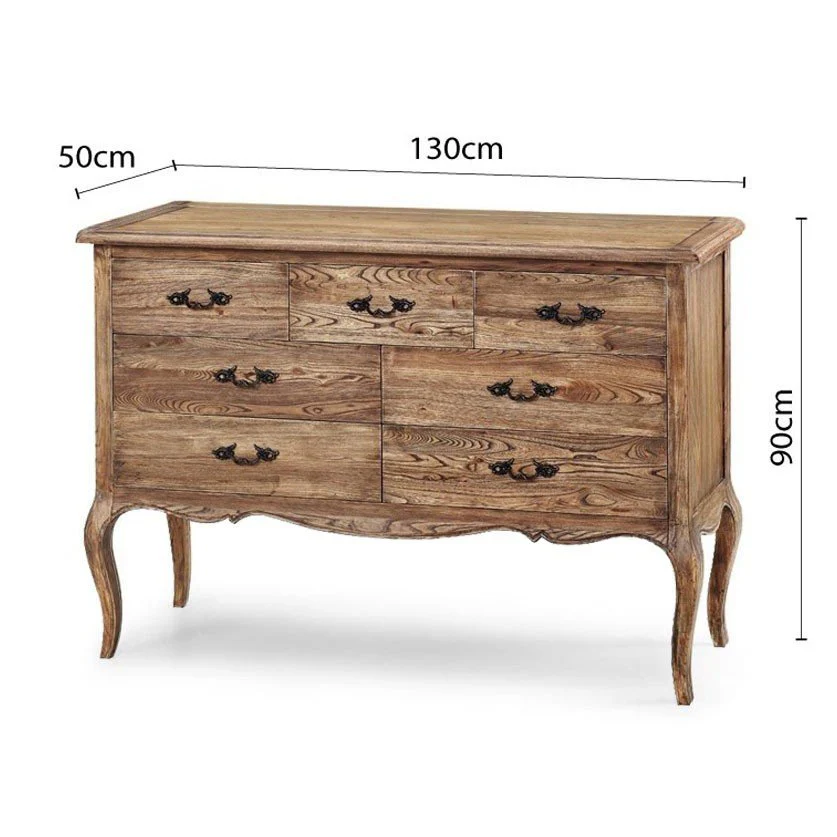 French Provincial Provence 7 Drawer Chest Cabinet - Image 11