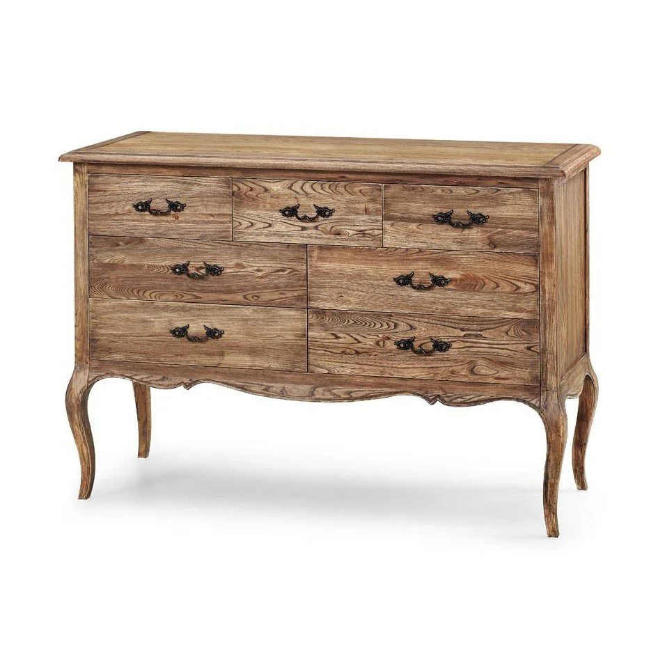 French Provincial Provence 7 Drawer Chest Cabinet - Image 4