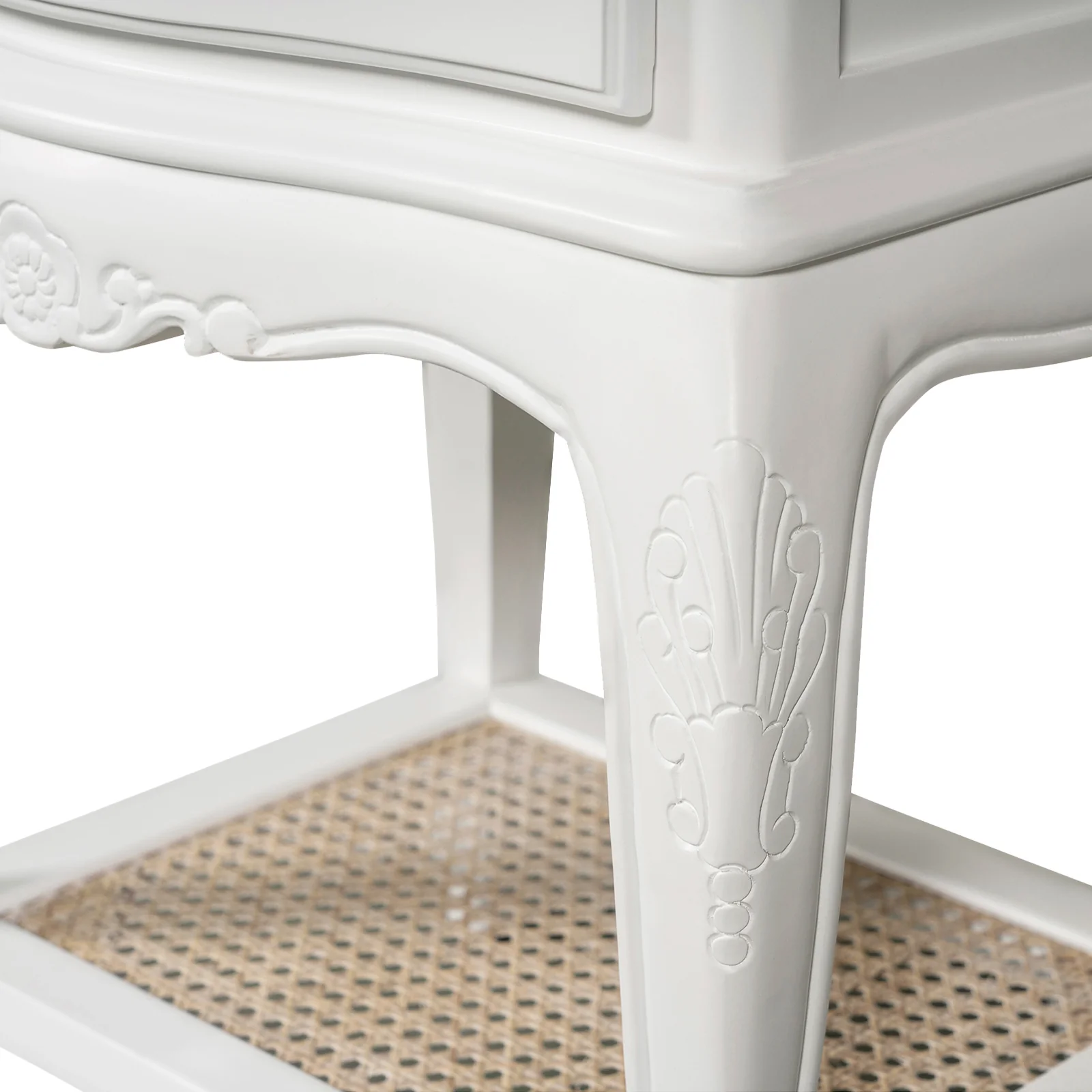 French Provincial Provence Bedside Lamp Table - Image 11