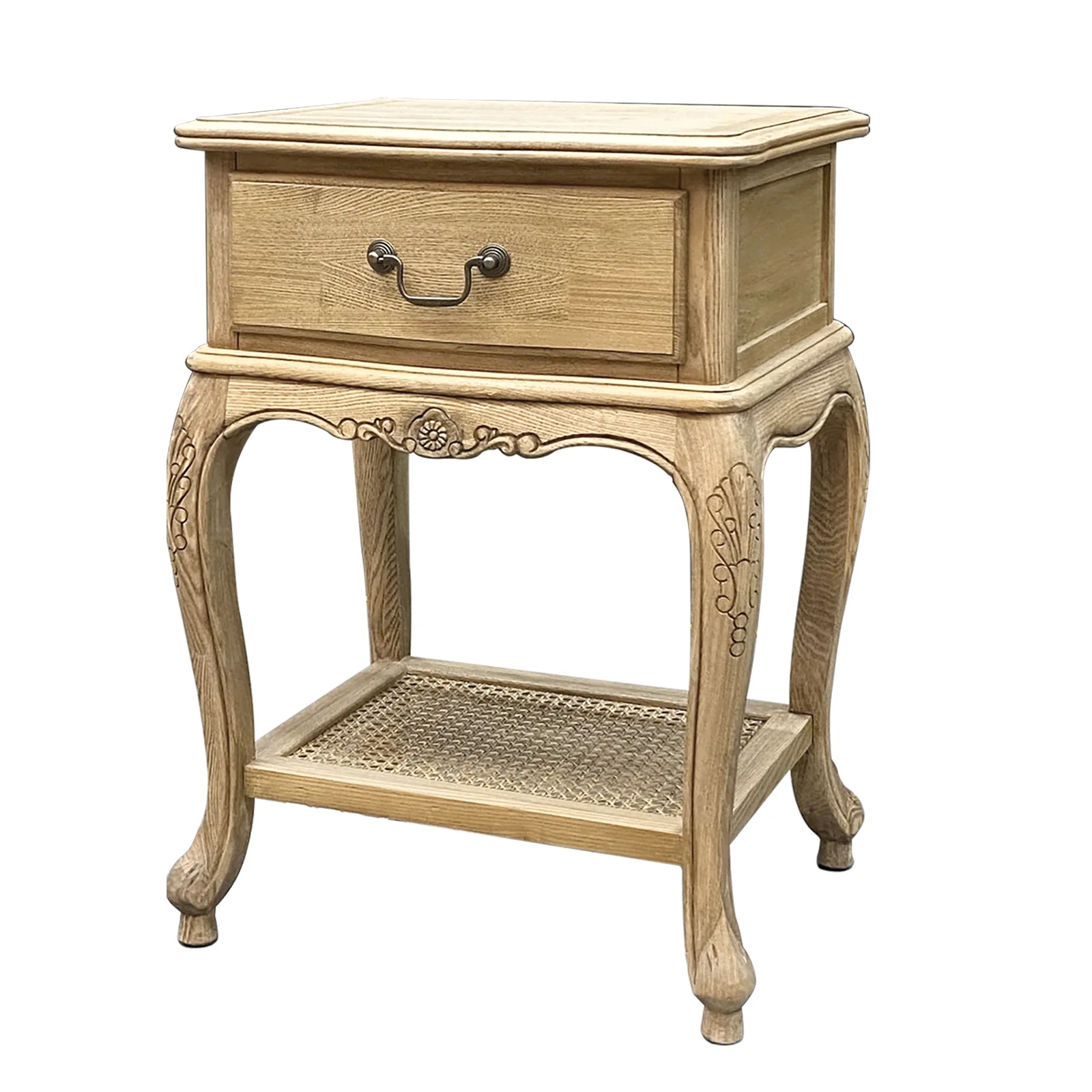 French Provincial Provence Bedside Lamp Table - Image 19