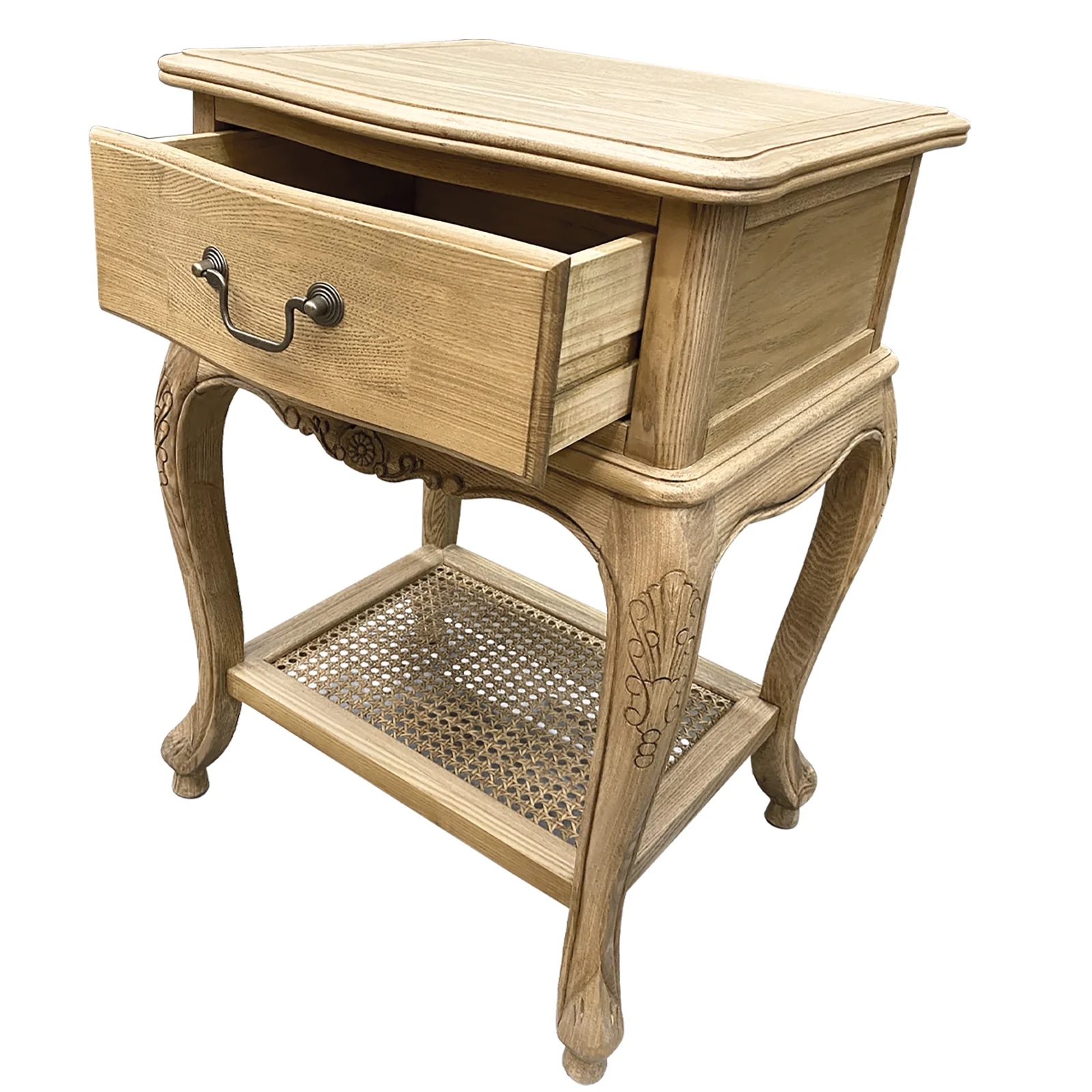French Provincial Provence Bedside Lamp Table - Image 25