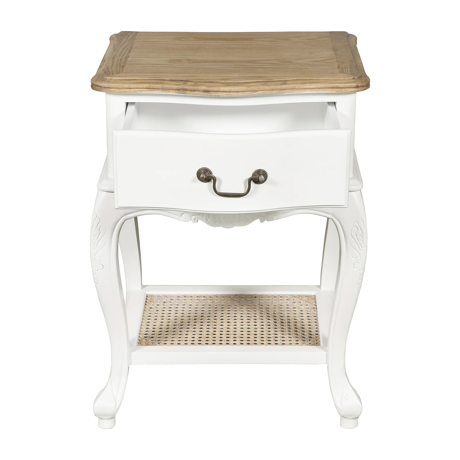 French Provincial Provence Bedside Lamp Table - Image 5