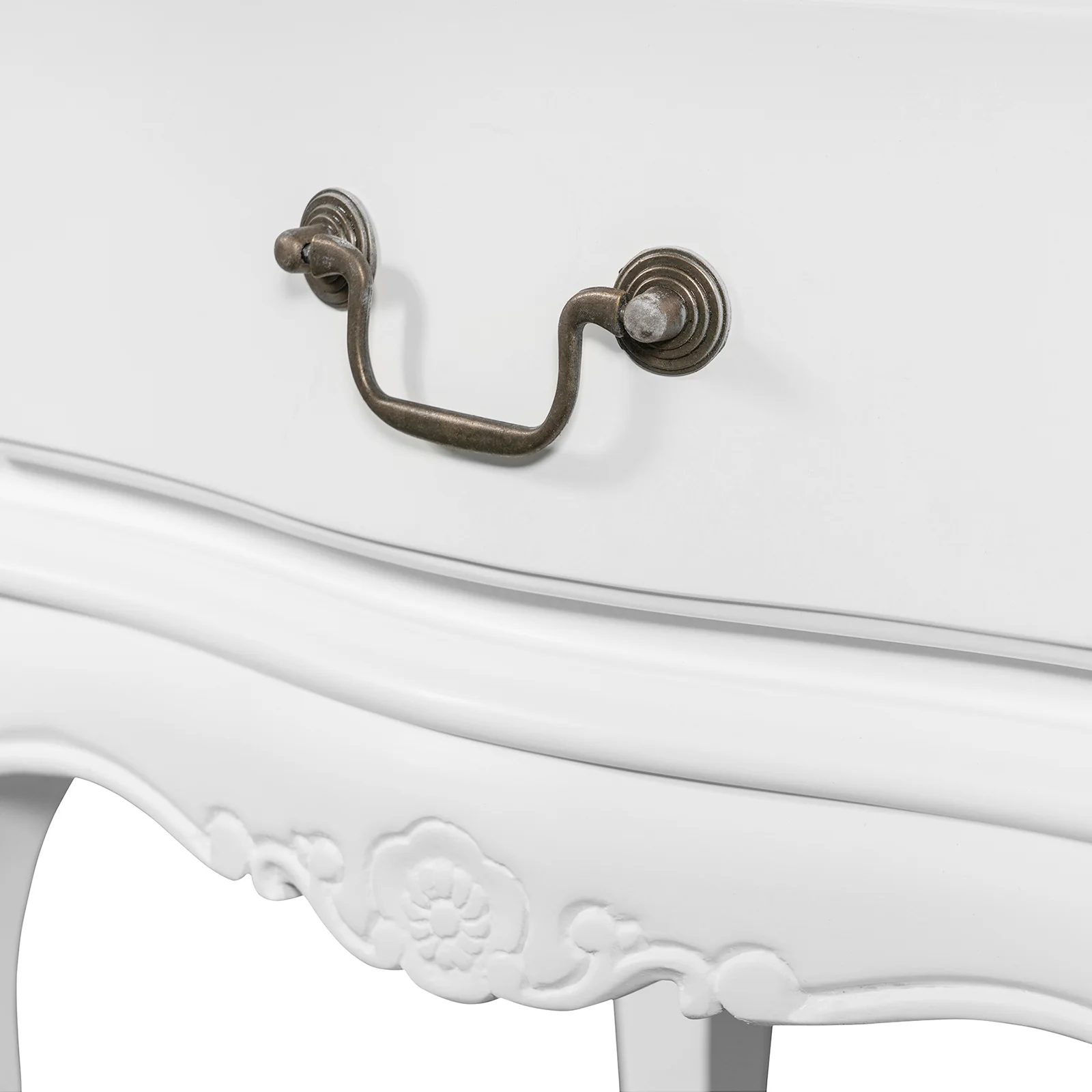 French Provincial Provence Bedside Lamp Table - Image 8