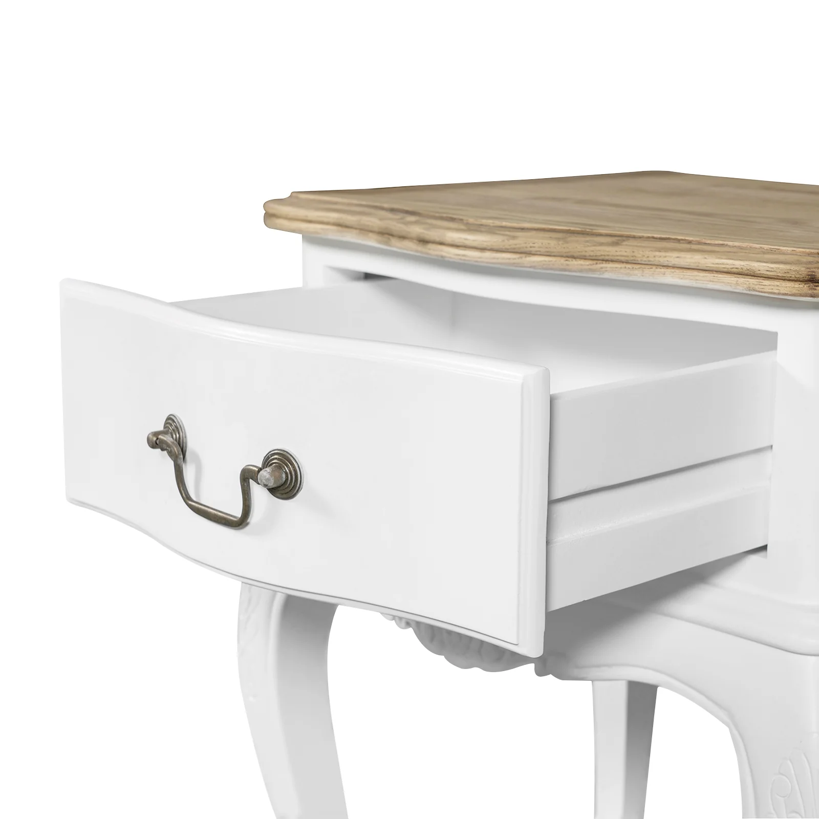 French Provincial Provence Bedside Lamp Table - Image 9