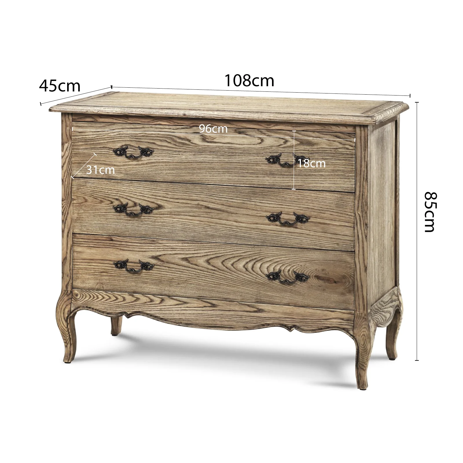 French Provincial Provence Chest Drawer Cabinet Tallboy - Image 10