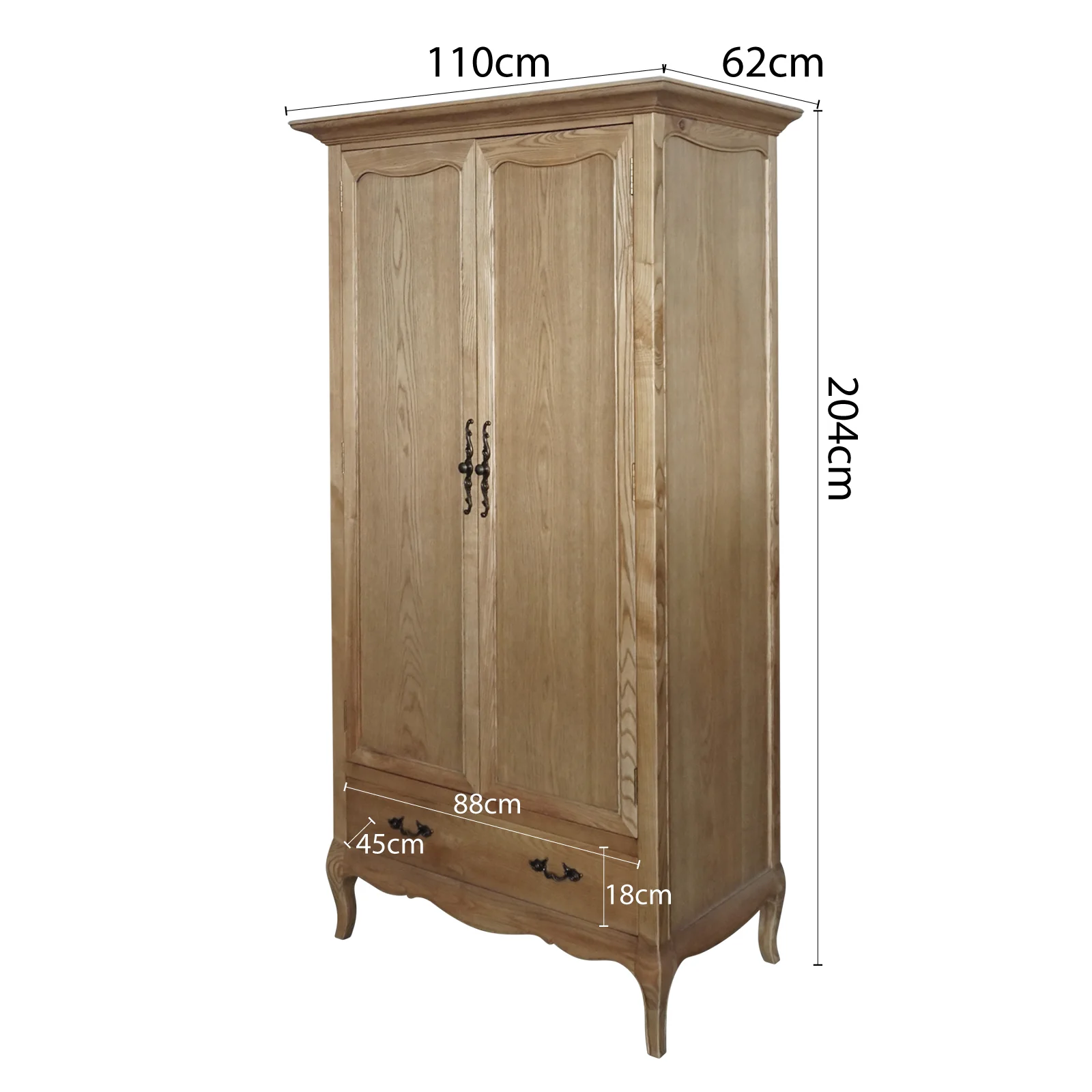 French Provincial Provence One Drawer Wardrobe - Image 12