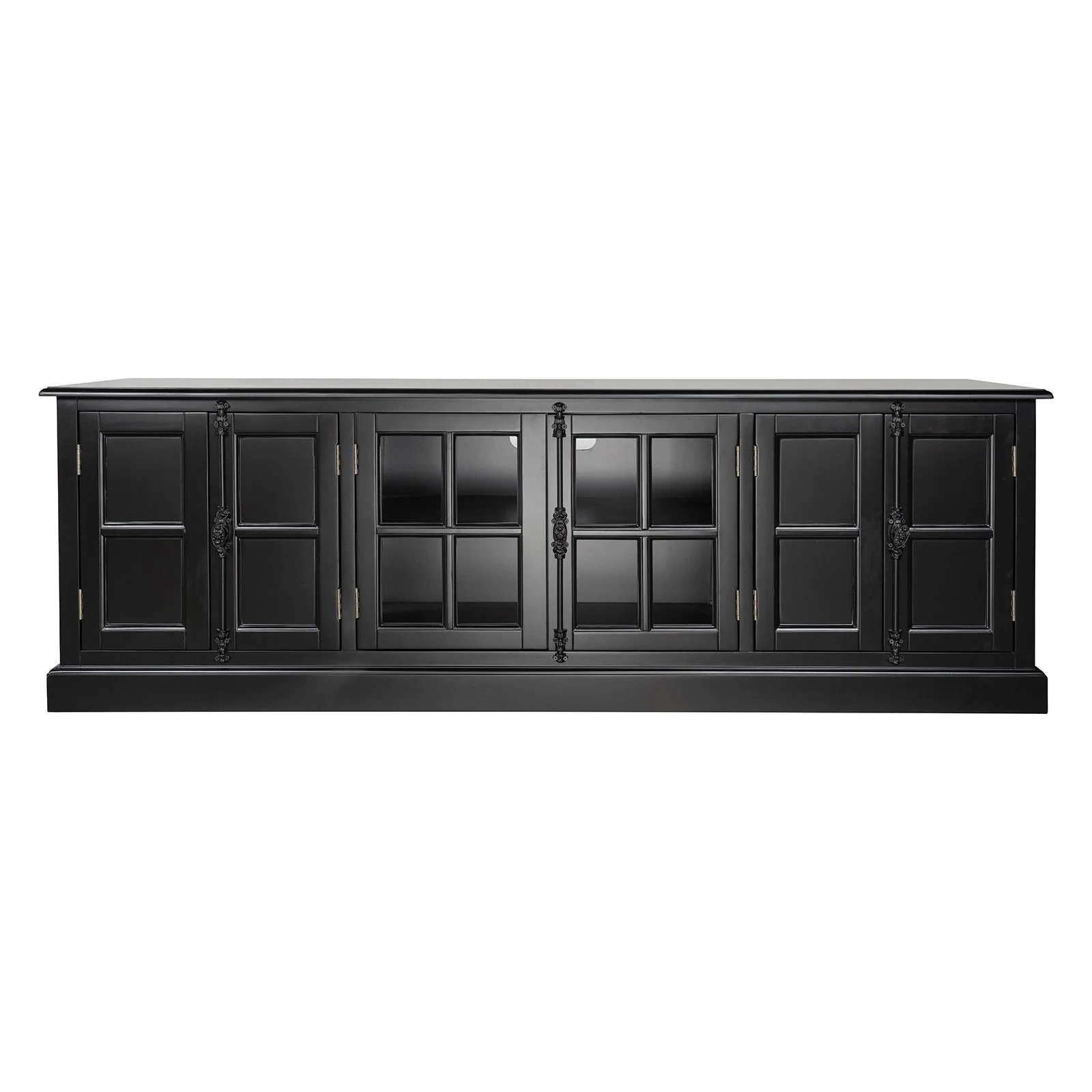 French Provincial Rustic Charm Glass-Door TV Stand Entertainment Unit 200cm Long - Image 16